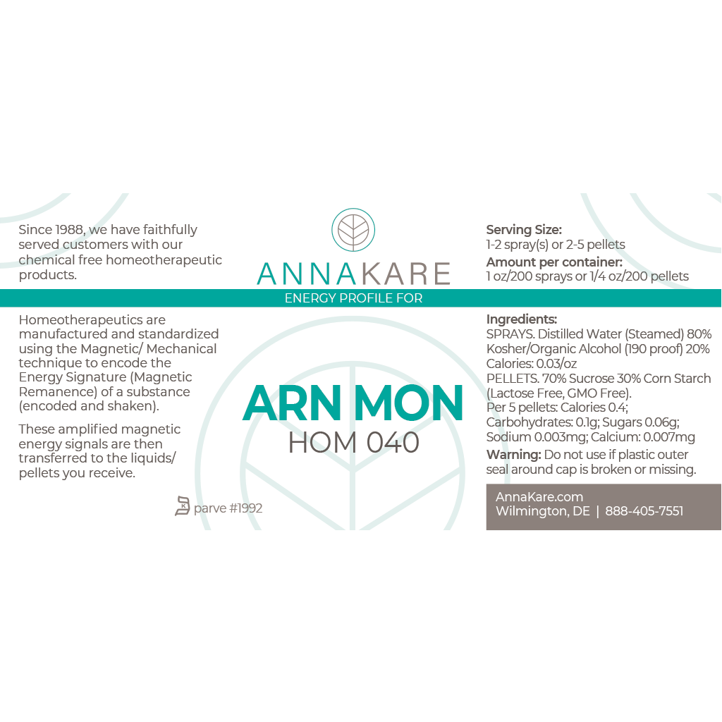 Arn Mon - HOM 040 - HomeopathyStore.com