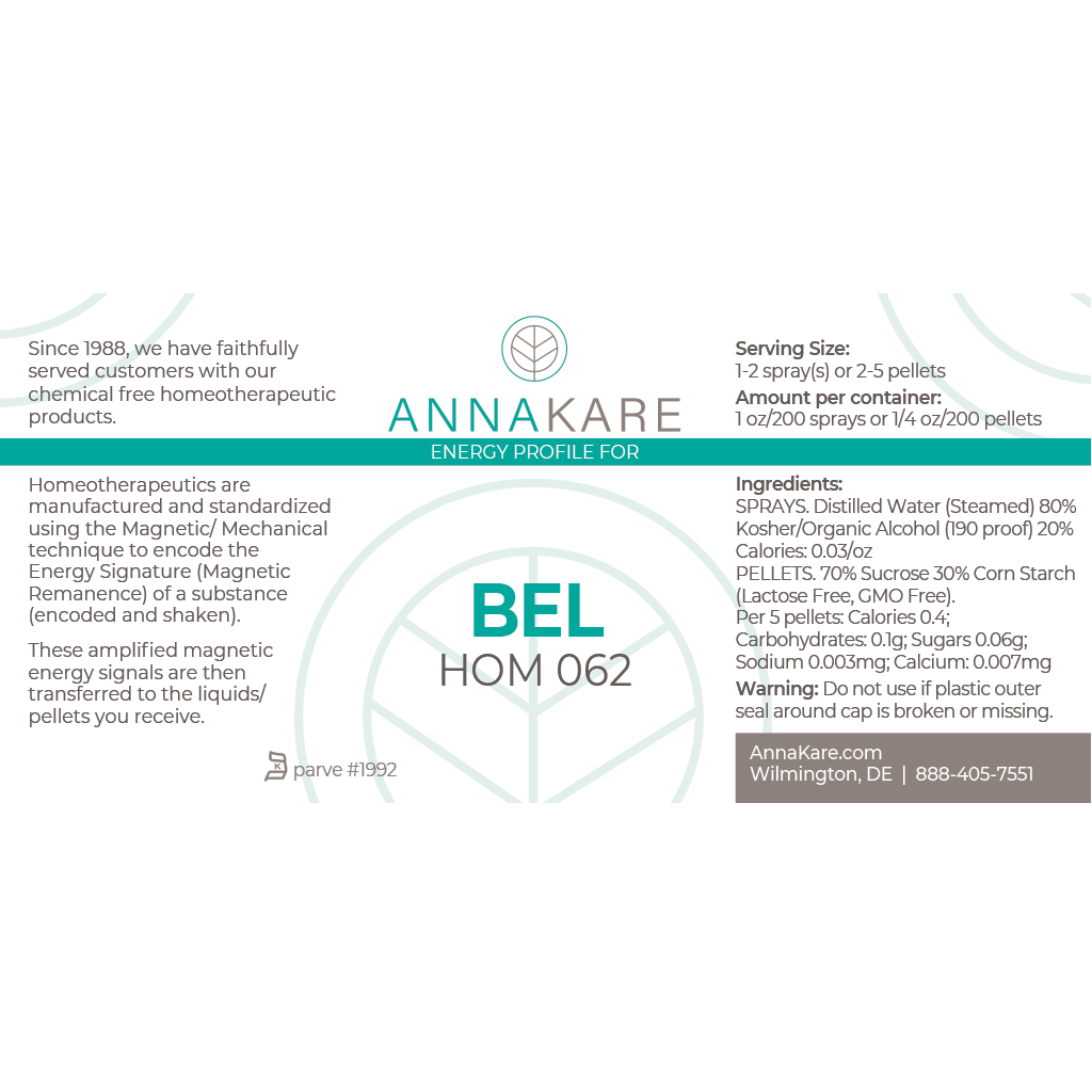 Bel - HOM 062 - HomeopathyStore.com