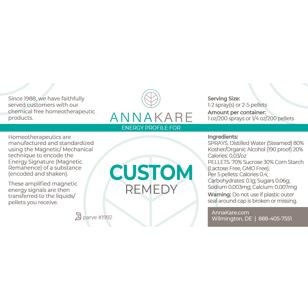 Custom (Single) Remedy - HomeopathyStore.com