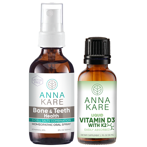Bone & Teeth Health Cell Salts + Liquid Vitamin D3 with K2 Bundle - HomeopathyStore.com