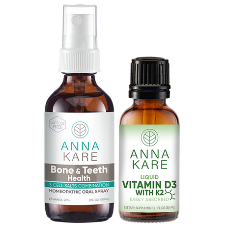 Bone & Teeth Health Cell Salts + Liquid Vitamin D3 with K2 Bundle - HomeopathyStore.com
