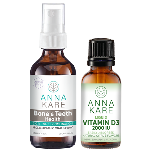 Bone & Teeth Health Cell Salts + Liquid Vitamin D3 Bundle - HomeopathyStore.com