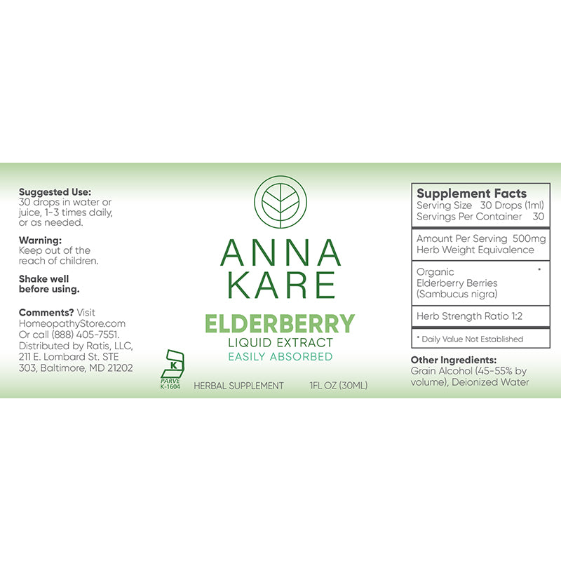 Elderberry Liquid Extract - HomeopathyStore.com