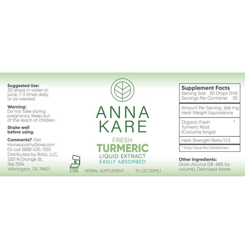 Fresh Turmeric Liquid Extract - HomeopathyStore.com