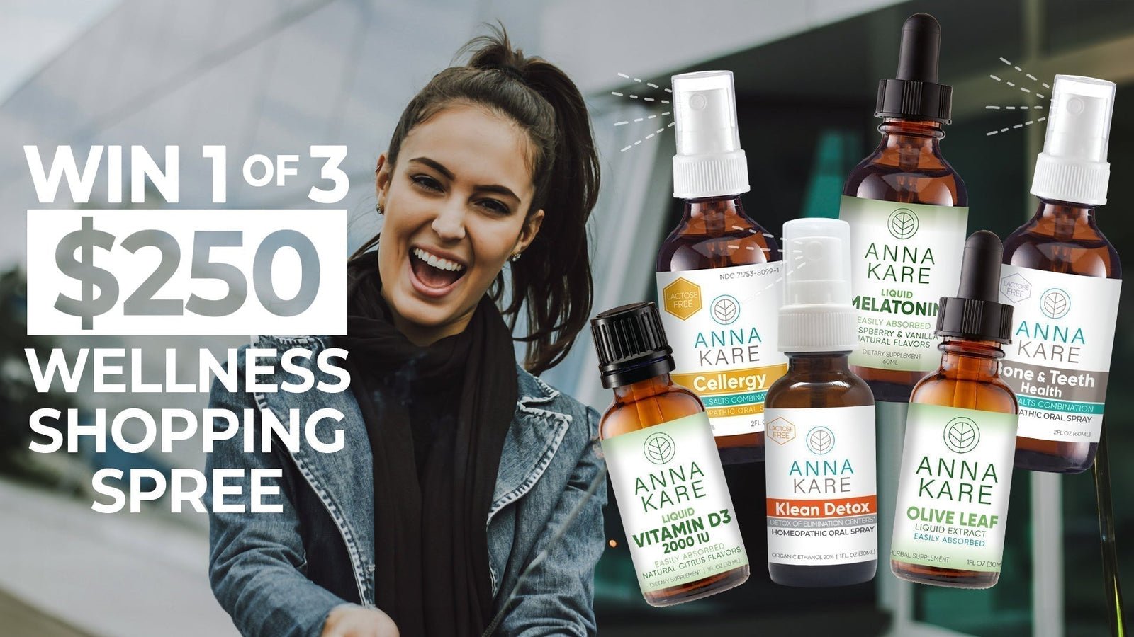 3 Free AnnaKare Wellness Gift Cards valued at $250