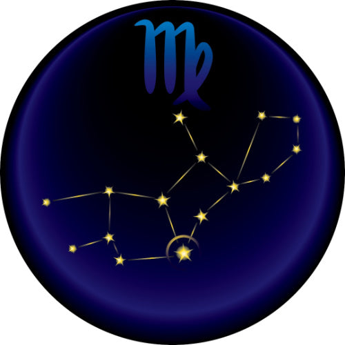 Zodiac Sign Virgo with Constellation