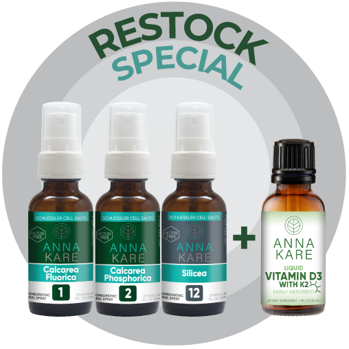 Bone & Teeth Health Cell Salts + Liquid Vitamin D3 with K2 Kit
