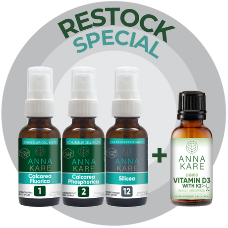 Bone & Teeth Health Cell Salts + Liquid Vitamin D3 with K2 Kit - HomeopathyStore.com