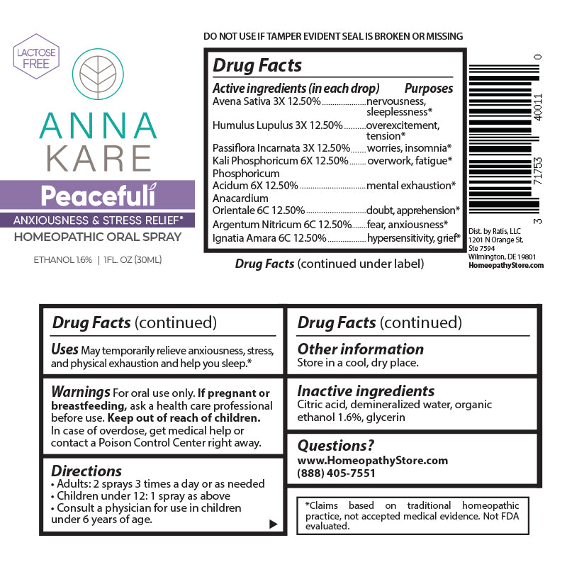 Peacefulí Anxiousness Spray - HomeopathyStore.com